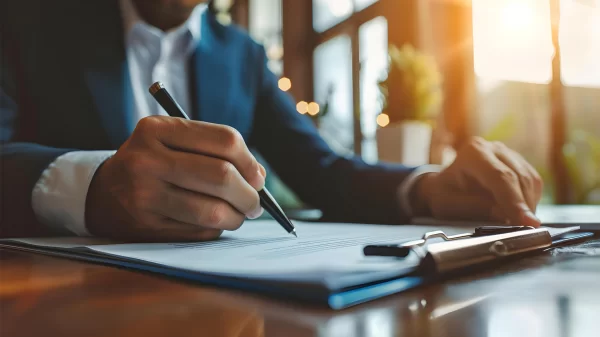 Consultora da Agicorr atendendo cliente sobre seguro de vida